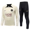 Paris Saint-Germain Quarter Zip Cream Version Ensemble Sweat d'Entraînement 2023-24